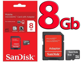 Cartão de Memória 8GB Micro SD Classe 4 sdsdqm-008g-b35a - Sandisk